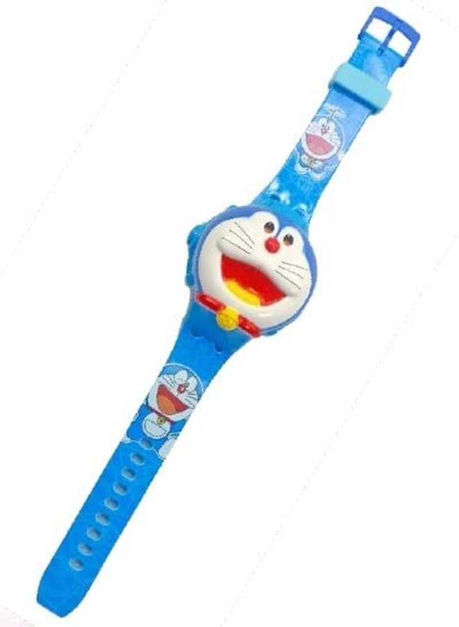 SHASHIKIRAN 3D Action Figure Face Based Toy Design Digital Glowing Watch with Disco Music and Blinking Lights for Kids | for Boys Girls- Good Birthday Return Gift (Doremon) - Image 4